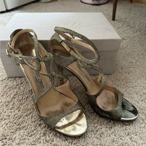 Jimmy Choo Gold Pumps